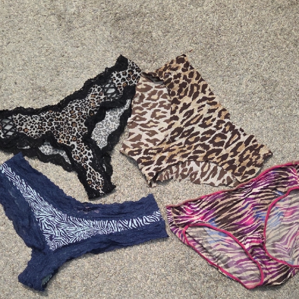 Victoria's Secret Lace and Animal Print Panty Collection